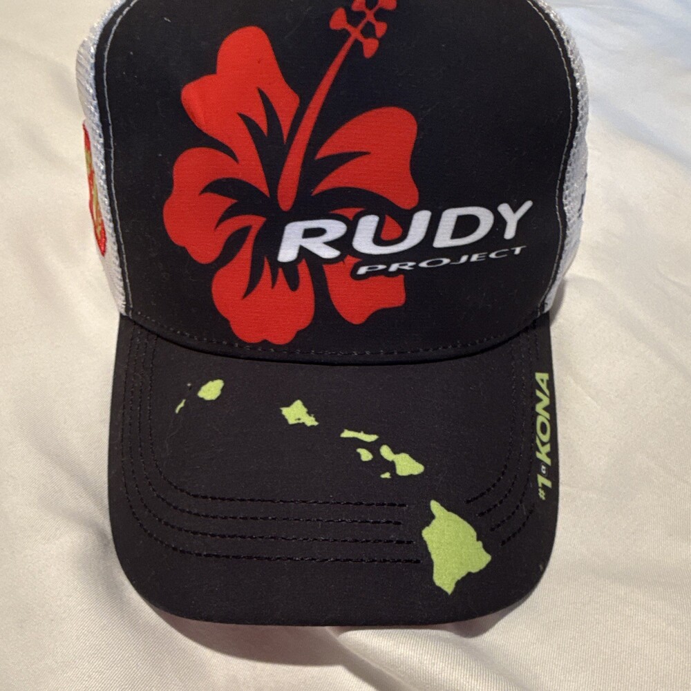 Rudy Project #1 Kona Hawaii Hibiscus Mesh Trucker Hat Snapback One Size